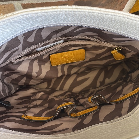 NWOT Anne Klein Yellow and White Purse - Picture 5 of 6
